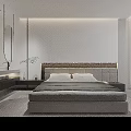 Modern Minimalist Neutral Tone Living Dining Room With Cozy Soft Sofas And Elegant Wall Art