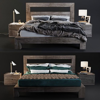 Double bedding 3d model