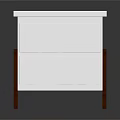 Minimalist White Bedside Table With Two Drawers And Wooden Legs Design
