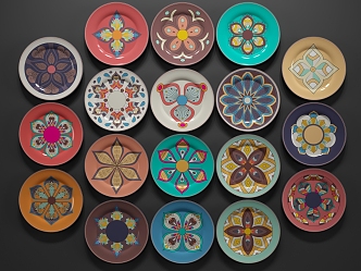 Modern Plate Wall Decoration Plate Decoration 3d model