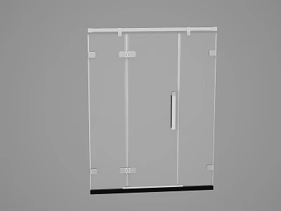 Modern Shower Sauna Door Design With Transparent Glass And Sleek Metal Frame 3d model