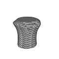 Modern Woven Coffee Table With Sleek Silver Gray Texture And Contemporary Design