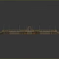Industrial Platform Structure With Orange Surfaces Yellow H Markings Railings Lamp Posts And Walkway