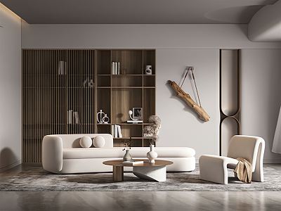 modern living room 3d model