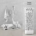 Essential Stylish Bathroom Accessories With Towel Plant Toiletries Brush And Storage Basket