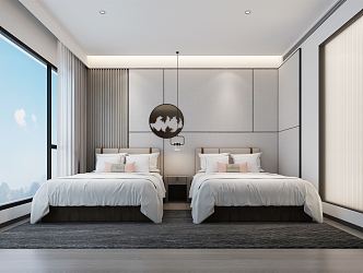 Modern Room Hotel Room Big Bed Room Theme Hotel Standard Room Presidential Suite View Room 3d model