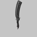 Ruby Butterfly Knife 3d model