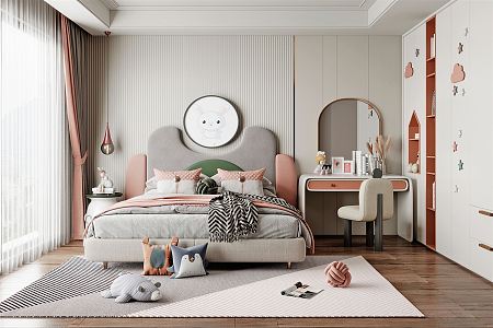 Modern Children's Room Girls Children's Room 3d model