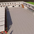 Modern dormitory building rescue team office residence dormitory equipment room with internal structure decoration layout container building mobile residence container worker dormitory office 3d model