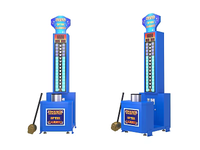 Two Blue Crane Game Entertainment Machines With Lucky Draw And Win A Prize Feature 3d model