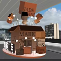 November Shopping Promotion With Large Box Flying Cartons And Event Labels