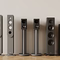 Modern sound vertical sound speaker 3d model