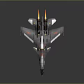 Detailed Gray Fighter Jet Model Featuring Red Yellow Markings And Number 523
