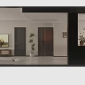 Warm Retro Modern Living And Dining Space With Solid Wood Furniture And Gentle Ambient Lighting