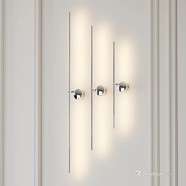 Elegant Modern Metal Wall Lamps With Sleek Design For Indoor Lighting 3d model 