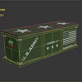 U.S. Army Green Weapon Storage Box With Stars American Flag And Made in USA