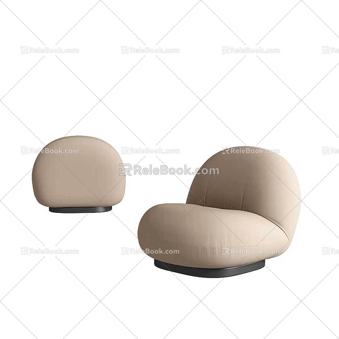 Modern Single Sofa Minimalist Lounge Chair 3d model