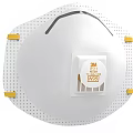 3M N95 Respirator Mask 8511 White Disposable With Yellow Ear Loops And Valve