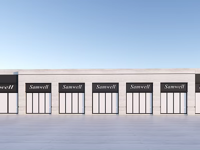 Modern Commercial Street Simple Commercial Street 3d model