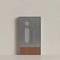 Contemporary Double Door Design With Gray Surface Wooden Bottom And Decorative Cutouts