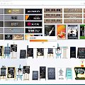 Various Types Of Billboards Including Chalkboard Signs Standing Displays And Store Signs