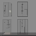 Contemporary Shower Enclosure Design With Detailed Technical Dimensions 850mm And 900mm