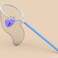Daily Living Kids Insect Catching Net With Blue Handle And Purple Butterfly