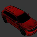 Red SUV Vehicle With Sleek Body Design And Black Alloy Wheels