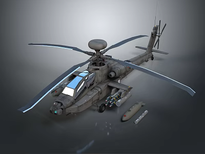 Modern Helicopter Gunship Helicopter Aircraft Gunship Combat Helicopter 3d model