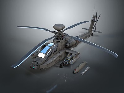 Modern Helicopter Gunship Helicopter Aircraft Gunship Combat Helicopter 3d model