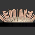 Stylish Hair Comb With Black Handle And Pink Bristles On White Base And Reflective Surface