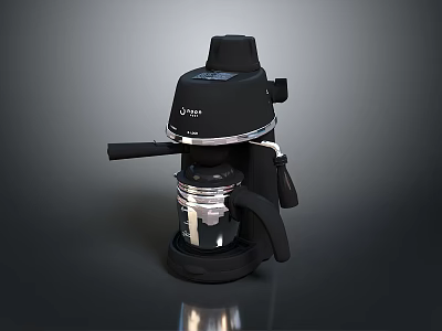 Modern Electric Coffee Maker With Black Body And Stainless Steel Carafe Sleek Design 3d model
