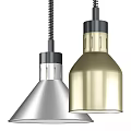 Modern Kitchen Pendant Lights With Silver And Gold Metallic Hanging Design