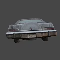 Rusty Vintage Classic Car With Weathered Body And Old Steel Wheels