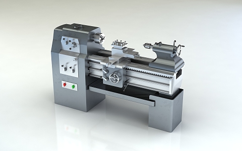 Modern Industrial LOFT Equipment Holographic Experimental Lathe 3d model