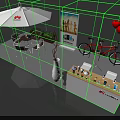 HUAWEI Brand Photo Check in Spot With White Umbrella Tables Chairs And Red Balloons