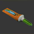 Fresh Mint Flavor Toothpaste In Orange Tube With Green Cap For Daily Use