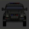 Armored Military Vehicle With Reinforced Body Emergency Lights And Large Off Road Tires