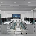 modern classroom 3d model
