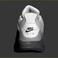 White High Top Athletic Sneakers With Yellow Accents Perforated Details And Gray Sole