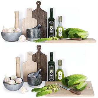 Modern Kitchen Supplies Kitchenware Vegetables 3d model