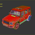 Red Shiny SUV With Black Alloy Wheels Front Grille And Reflective Roof Design