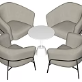 Modern leisure tables and chairs 3d model