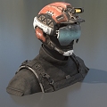 Sci-fi Warrior Explorer Helmet Robocop Future Warrior Miner Low Face Number Low Model Simple Model Game Sub-era Movie and TV Level Super Realism 3d model