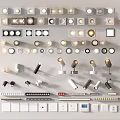 Modern downlight spotlight open-mounted spotlight bull-eye lamp linear lamp turn lamp wall lamp 3d model
