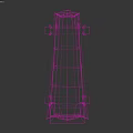 3D Model Structure With Multiple Angle Views Wireframe And Rendered Designs On Stands