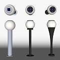 Solar Powered Outdoor Lights With Round Globe Design And Varied Stand Styles