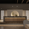 New Chinese Teahouse Tea Book Bar Space 3d model