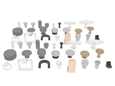 Various Shaped Handles for Cabinet Drawer Door and Home Furniture 3d model