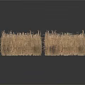 Handmade Rustic Hay Wicker Fence Structures With Various Shapes Sizes